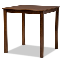 Baxton Studio Lenoir Modern and Contemporary Walnut Brown Finished Wood Counter Height Pub Table